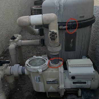 Excellent Pool Services - System was leaking in 2 locations, he replaced pipes to and from the pump and replaced the filter clamp. - Pool & Hot Tub Service Near Me