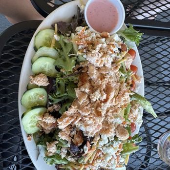Clark and Lewie's - House salad with wild smoked salmon and raspberry vinaigrette. - American Near Me - Stevenson, Washington Clark and Lewie's - House salad with wild smoked salmon and raspberry vinaigrette. - American Near Me - Stevenson, Washington
