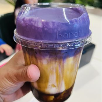 Baso by The Baker’s Son - Ube Brown Sugar with Leche flan and boba - Bubble Tea Near Me - Sugar Land, Texas