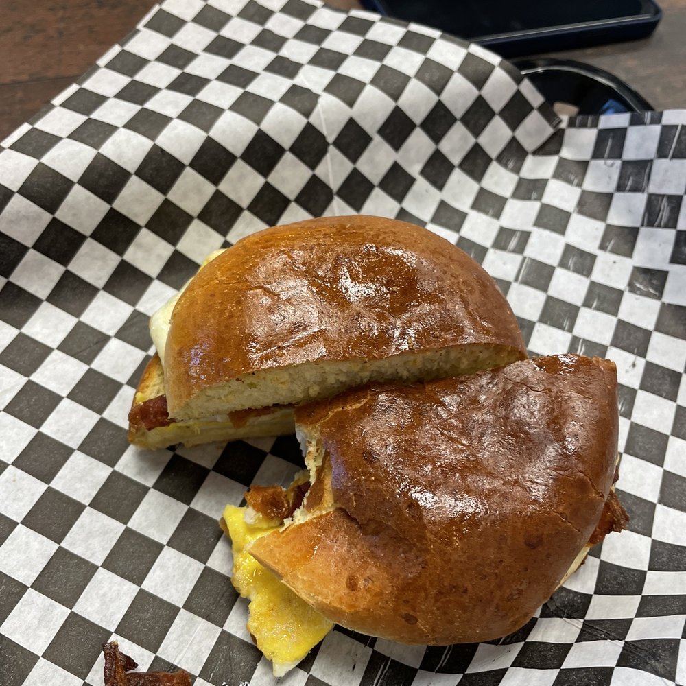 Brioche breakfast sandwich Brioche breakfast sandwich