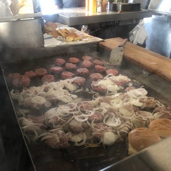 White Manna - Patty being cooked slowly - Burgers Near Me - Hackensack, New Jersey