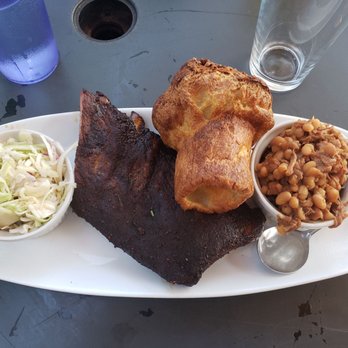 Salt + Smoke - 1/2 rack rib dinner plate with baked beans and cole slaw. - Bars Near Me - Saint Louis, Missouri Salt + Smoke - 1/2 rack rib dinner plate with baked beans and cole slaw. - Bars Near Me - Saint Louis, Missouri