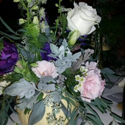 The Flower Garden - Centerpieces using white pumpkins for Titley/Bartkowiak wedding on Friday, October 16th 2015