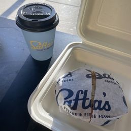 Coffee and Everything Bagel with Cream Cheese Coffee and Everything Bagel with Cream Cheese