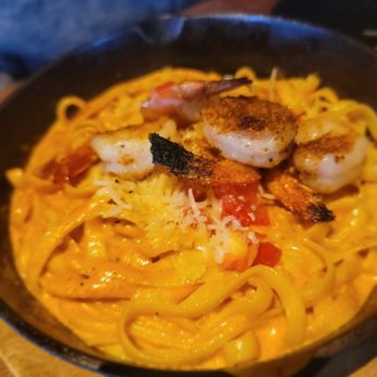 Julep Cast Iron Kitchen + Drink - Pasta w/ Shrimp - New American Near Me - Brea, California Julep Cast Iron Kitchen + Drink - Pasta w/ Shrimp - New American Near Me - Brea, California