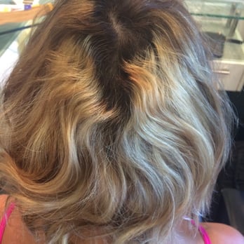 Salon Blanc - This is the MESS W Salon left me with 6 days before the wedding. 1 inch of roots, brassy, yellow and orange chunky highlights. - Hair Stylists Near Me - Honolulu, Hawaii Salon Blanc - This is the MESS W Salon left me with 6 days before the wedding. 1 inch of roots, brassy, yellow and orange chunky highlights. - Hair Stylists Near Me - Honolulu, Hawaii