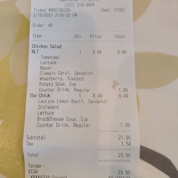 Chicken Salad Chick - Total Tab - Southern Near Me - Seminole, Florida