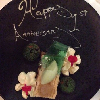 The Point - Apple Strudel for dessert with a lovely message from the chef - Venues & Event Spaces Near Me - Albert Park, VIC