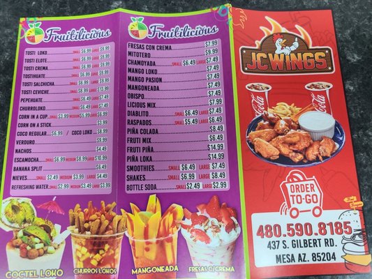 Menu photo 5 JC Wings Mesa, AZ