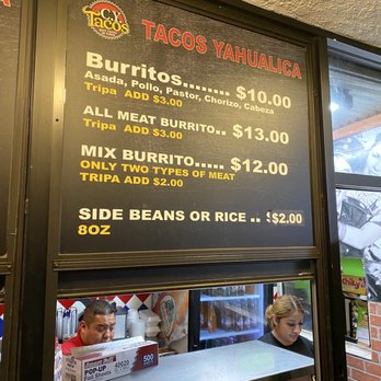 Tacos Yahualica - Menu: 27 October 2022 - Tacos Near Me - Los Angeles, California