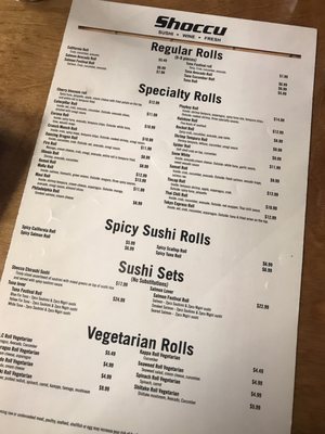 Menu photo 4 Shoccu Fort Wayne, IN