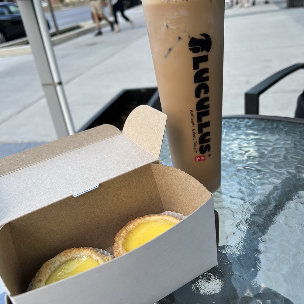 Egg tarts and HK milk tea Egg tarts and HK milk tea