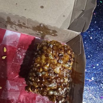 Heaterz Chicken - Burnt corn on the cob with no sauce. - Chicken Shop Near Me - Alton, Illinois