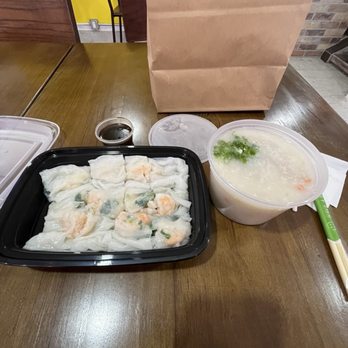 38 Food Hall - Shrimp rice roll and preserved egg congee - Food Court Near Me - New York, New York 38 Food Hall - Shrimp rice roll and preserved egg congee - Food Court Near Me - New York, New York