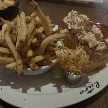 Lure Fishbar - Lobster roll with fries - Bars Near Me - Chicago, Illinois Lure Fishbar - Lobster roll with fries - Bars Near Me - Chicago, Illinois