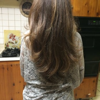Shear Vanity - My hair before I got it done at Shear Vanity. You can't see it too well but believe me it was brassy looking! - Hair Salons Near Me - Downey, California