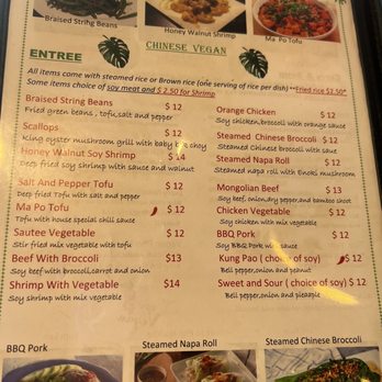 Asian Vegan Bistro - Menu page 5 of 10  (February 2025) - Vegan Near Me - Bakersfield, California