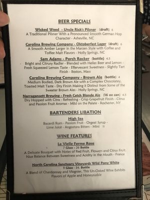 Menu photo 2 North Banks Restaurant & Raw Bar Corolla, NC