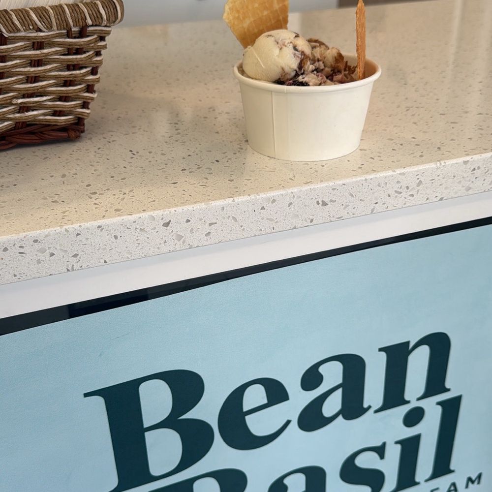 1/2 scoop Cookie Calamity, 1/2 scoop Blackberry Crumble 1/2 scoop Cookie Calamity, 1/2 scoop Blackberry Crumble