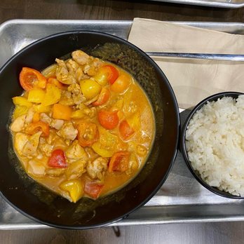 Toastn' Tea - Thai chicken curry with peppers and rice - Bubble Tea Near Me - Grand Rapids, Michigan Toastn' Tea - Thai chicken curry with peppers and rice - Bubble Tea Near Me - Grand Rapids, Michigan