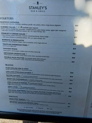 Menu photo 4 Stanley's Bar & Grill Vancouver, BC Menu photo 4 Stanley's Bar & Grill Vancouver, BC