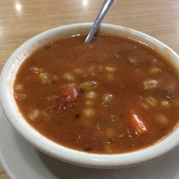 Beef and barley soup was flavorful. Beef and barley soup was flavorful.