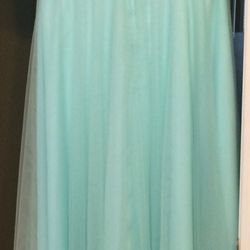 Teal dress back
