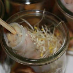 happa-happa - Vegetarische Frühlingsrolle mit Erdnusssauce