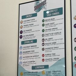 ShoreFizz - Menu