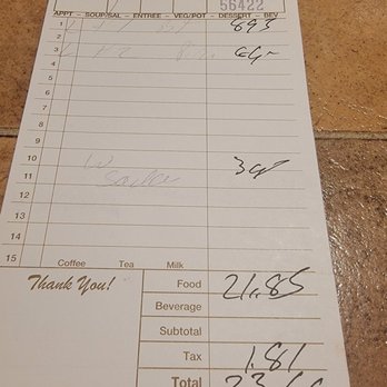 Los Compadres - Receipt - Mexican Near Me - Oroville, California