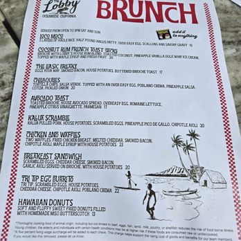 Cococabana - Brunch menu - Bars Near Me - Oceanside, California