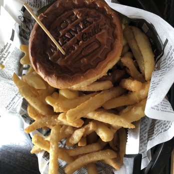 Joe Mamas - The Mac Attack Burger with a side of fries - Bars Near Me - Colgate, Wisconsin Joe Mamas - The Mac Attack Burger with a side of fries - Bars Near Me - Colgate, Wisconsin