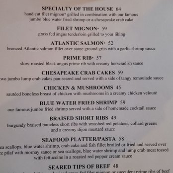 Half Way House - Main menu - American Near Me - Richmond, Virginia