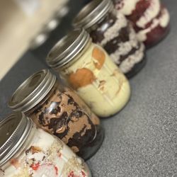 Rayne Bakery - Red Velvet Cake Jars , Banana Kake Jars , Chocolate Fudge Kake Jars , Strawberry Shortcake Jars & Cookies &Cream Kake jars