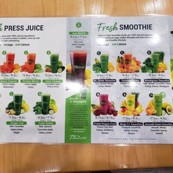 Tbaar - Menu - Juice Bars & Smoothies Near Me - Las Vegas, Nevada