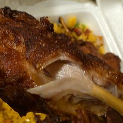 China Lite Restaurant - The Chicken on a Stick on top of the Pork Fried Ricd was plumpy, juicy, and delicious!