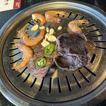 Hot Stone Korean Kitchen - Shrimp & Rib Eye - Korean Near Me - Fairfield, California