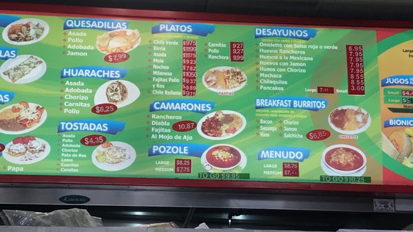 Menu photo 6 Taco's El Rey La Mirada, CA