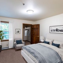 The Village Senior Residence - One Bedroom Apartment Bedroom