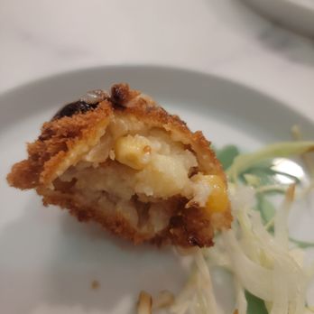 Kazone - Inside the croquette (mashed potatoes, corn, etc) (3/5) - Japanese Near Me - Centreville, Virginia Kazone - Inside the croquette (mashed potatoes, corn, etc) (3/5) - Japanese Near Me - Centreville, Virginia