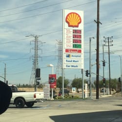 Shell - July 11, 2015 prices don't be deceived! It's the gas per gallon if you get a car wash which is 15¢ less than the actual price.