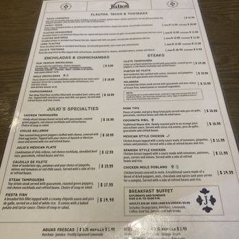 Julio's - Menu - Mexican Near Me - El Paso, Texas Julio's - Menu - Mexican Near Me - El Paso, Texas