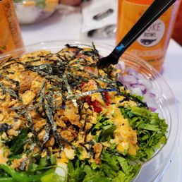 a close up of a bowl of food