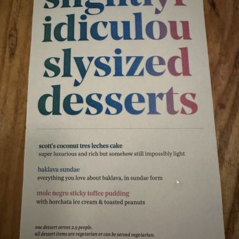 Rose's Luxury - Dessert menu - New American Near Me - Washington, DC, District of Columbia Rose's Luxury - Dessert menu - New American Near Me - Washington, DC, District of Columbia
