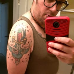 Electric Tiger Tattoo - Drew did just the stars and dots- simple and perfect!