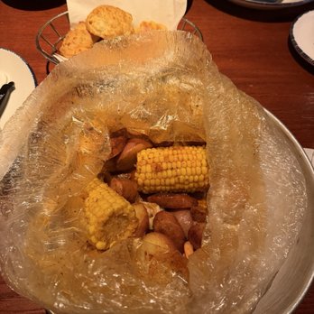 Red Lobster - Sailor's Seafood Boil with two dozen shrimp, smoked sausage, corn, and red potatoes. - Seafood Near Me - Reno, Nevada Red Lobster - Sailor's Seafood Boil with two dozen shrimp, smoked sausage, corn, and red potatoes. - Seafood Near Me - Reno, Nevada