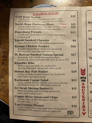 Menu photo 4 Red Dog Saloon Juneau, AK Menu photo 4 Red Dog Saloon Juneau, AK
