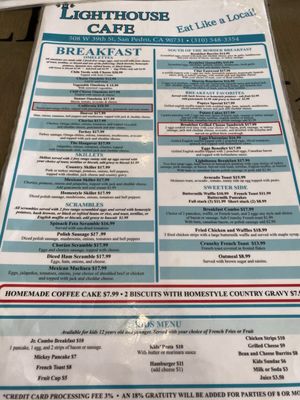 Menu photo 2 Lighthouse Cafe San Pedro, CA Menu photo 2 Lighthouse Cafe San Pedro, CA