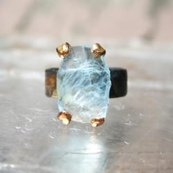 Aquamarine large ring
