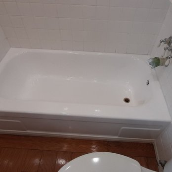Always Refinishing - And this is how it was when he finished. A great job, nice and smooth with a shiny new Surface. - Kitchen & Bath Near Me